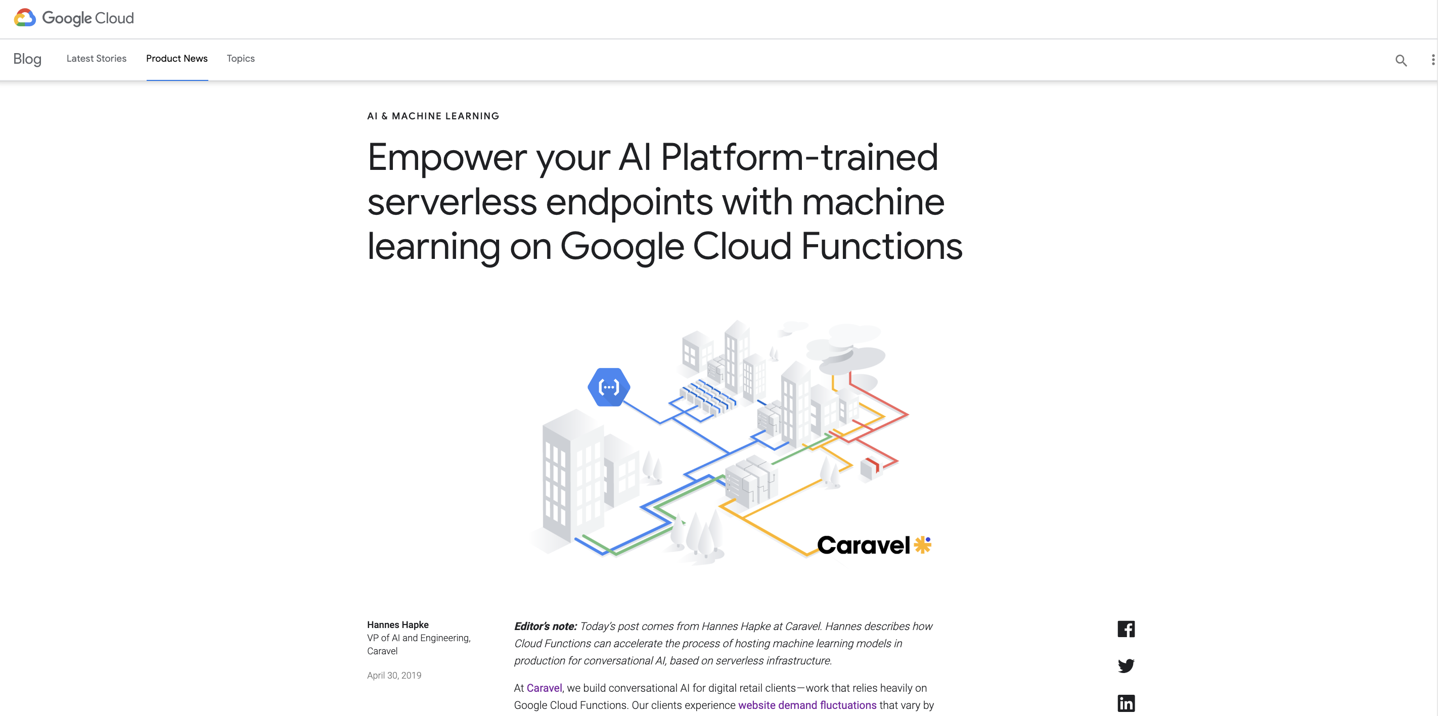 Empower your AI Platform-trained serverless endpoints with machine learning on Google Cloud Functions